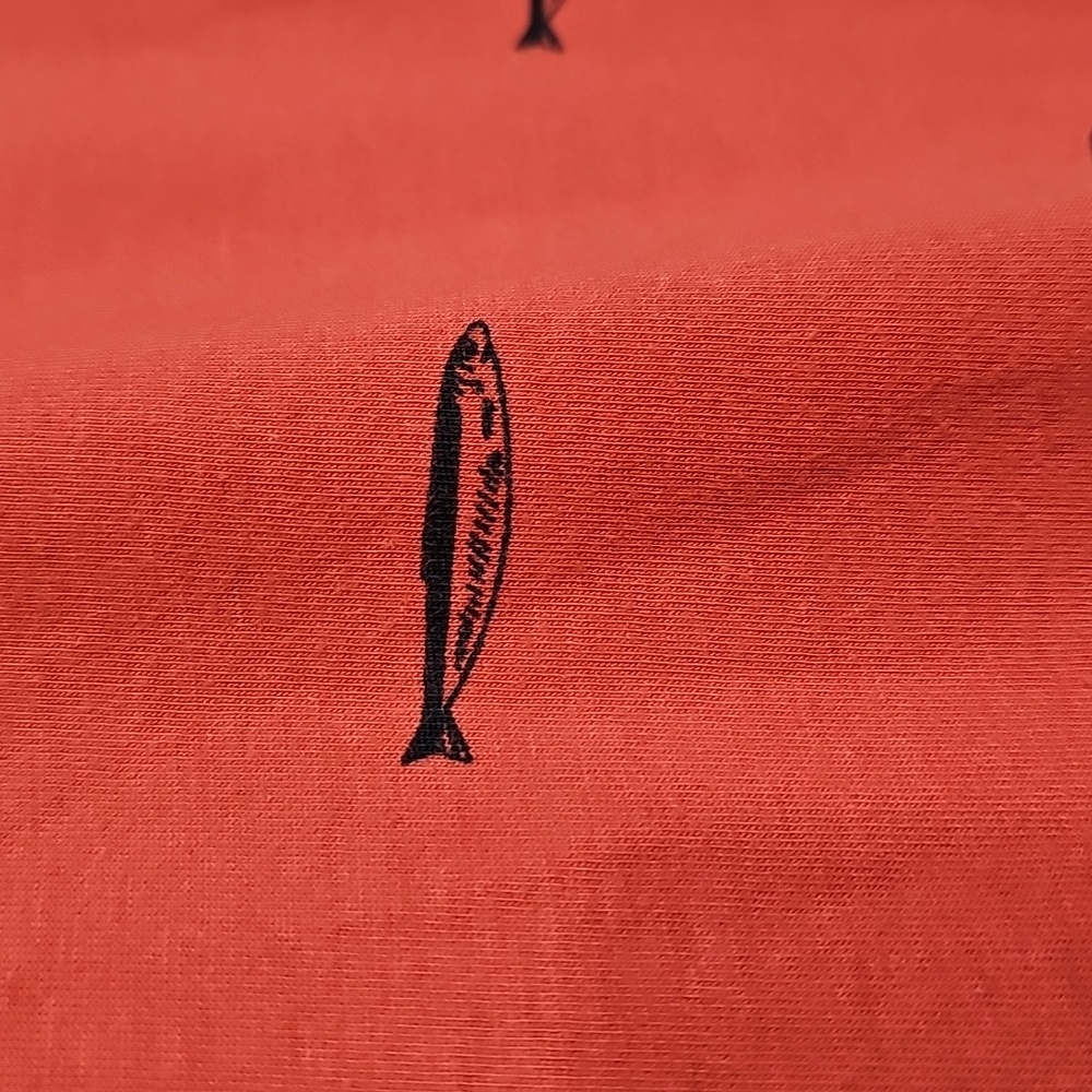 Helly Hansen Red Short-Sleeve Polo with Micro Fish Print - Picture 3 of 6